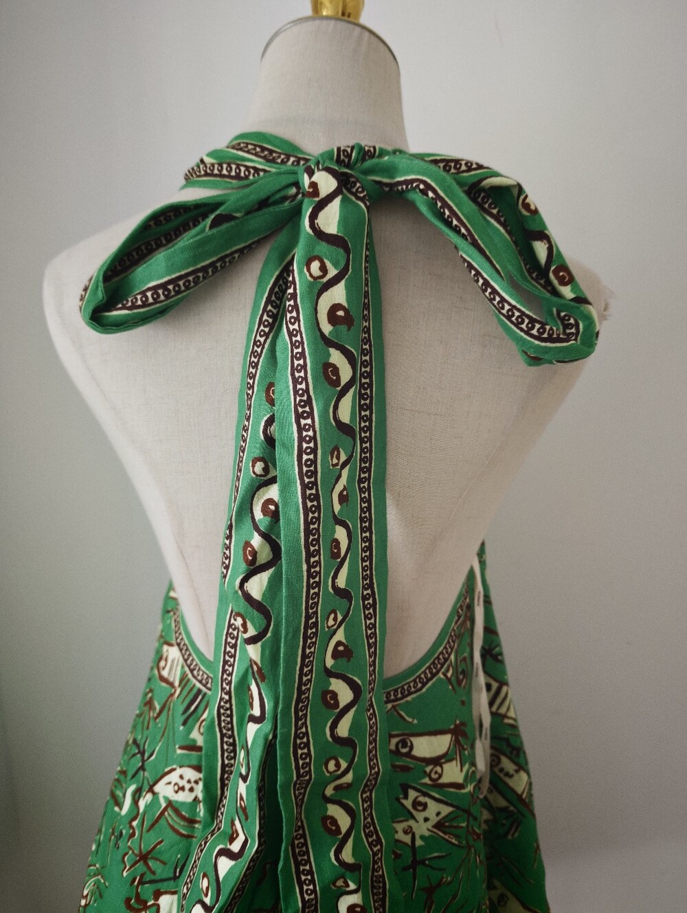 ALEMAIS Fish Sticks Linen Swing Dress - Picture 13 of 13